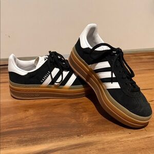 Adidas Gazelle Black and White with Gum Sole SZ 8